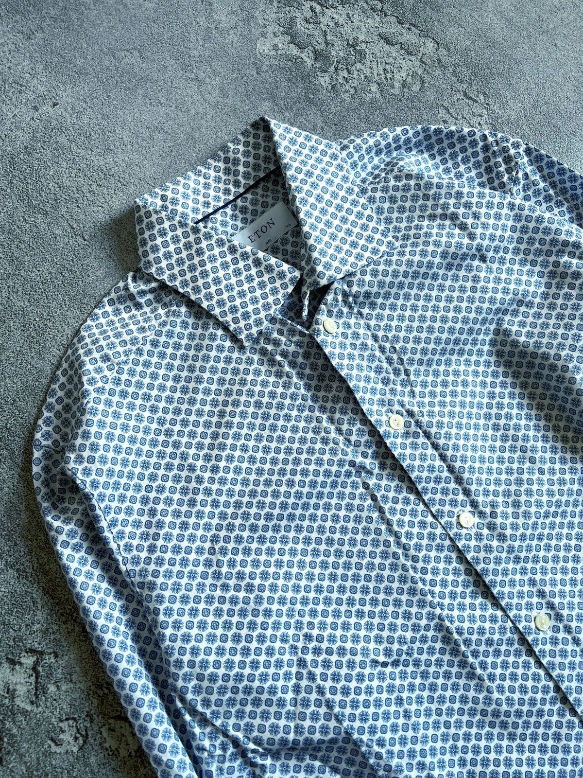Eton Eton Long Sleeve Button Up Shirt Slim Fit Printed Size 42 Size US L / EU 52-54 / 3 - 2 Thumbnail