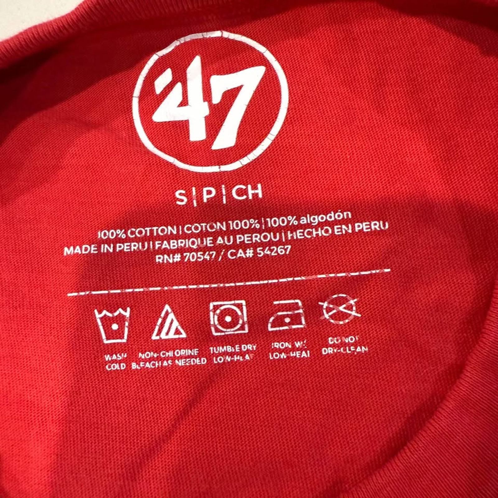 47 Brand San Francisco 49ers Graphic Logo TShirt Mens Small Red/White Size US S / EU 44-46 / 1 - 3 Thumbnail