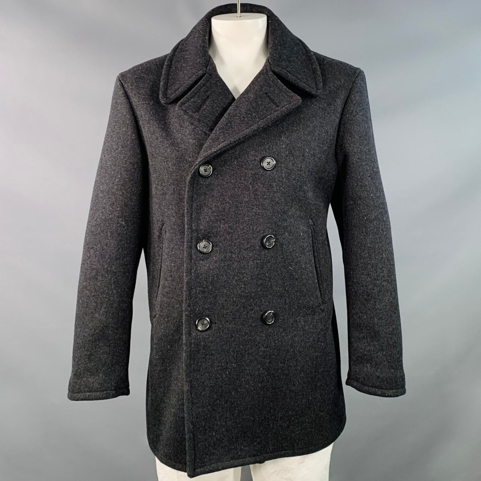 Polo Ralph Lauren POLO by RALPH LAUREN Double Breasted Notch Lapel Peacoat Size US L / EU 52-54 / 3 - 1 Thumbnail