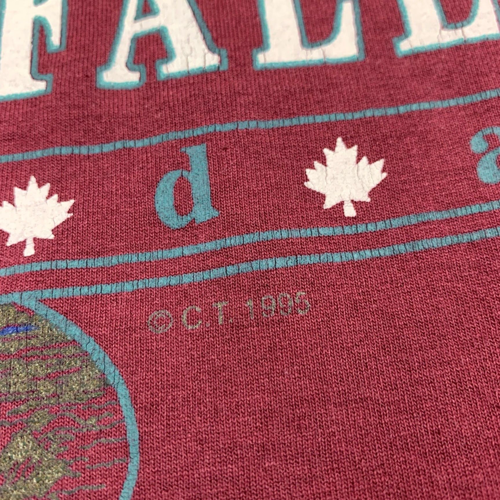Fruit Of The Loom VINTAGE Niagara Falls Shirt Adult XL Red Canada Nature Outdoors Boat Travel 90s Men T-Shirt Size US XL / EU 56 / 4 - 3 Thumbnail