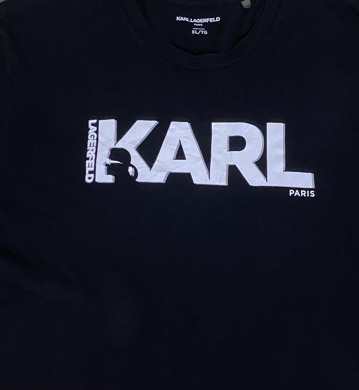 Designer KARL LAGERFELD PARIS Big Logo Spell Out T-Shirt Size US XL / EU 56 / 4 - 3 Thumbnail