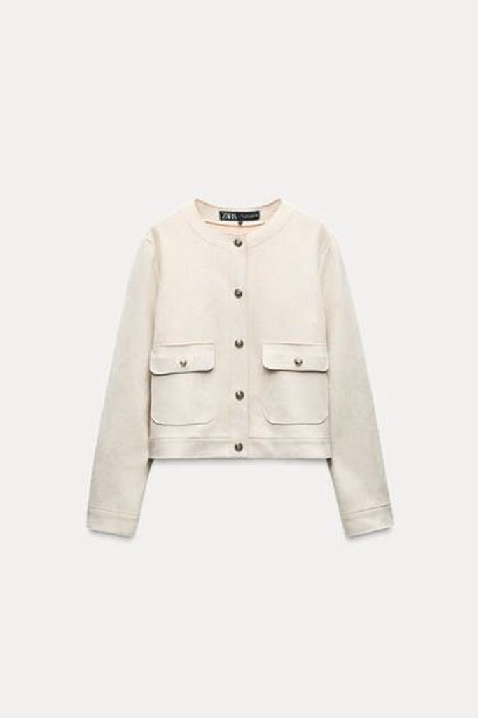 Zara Zara Faux suede short jacket Size L Size L / US 10 / IT 46 - 1 Thumbnail