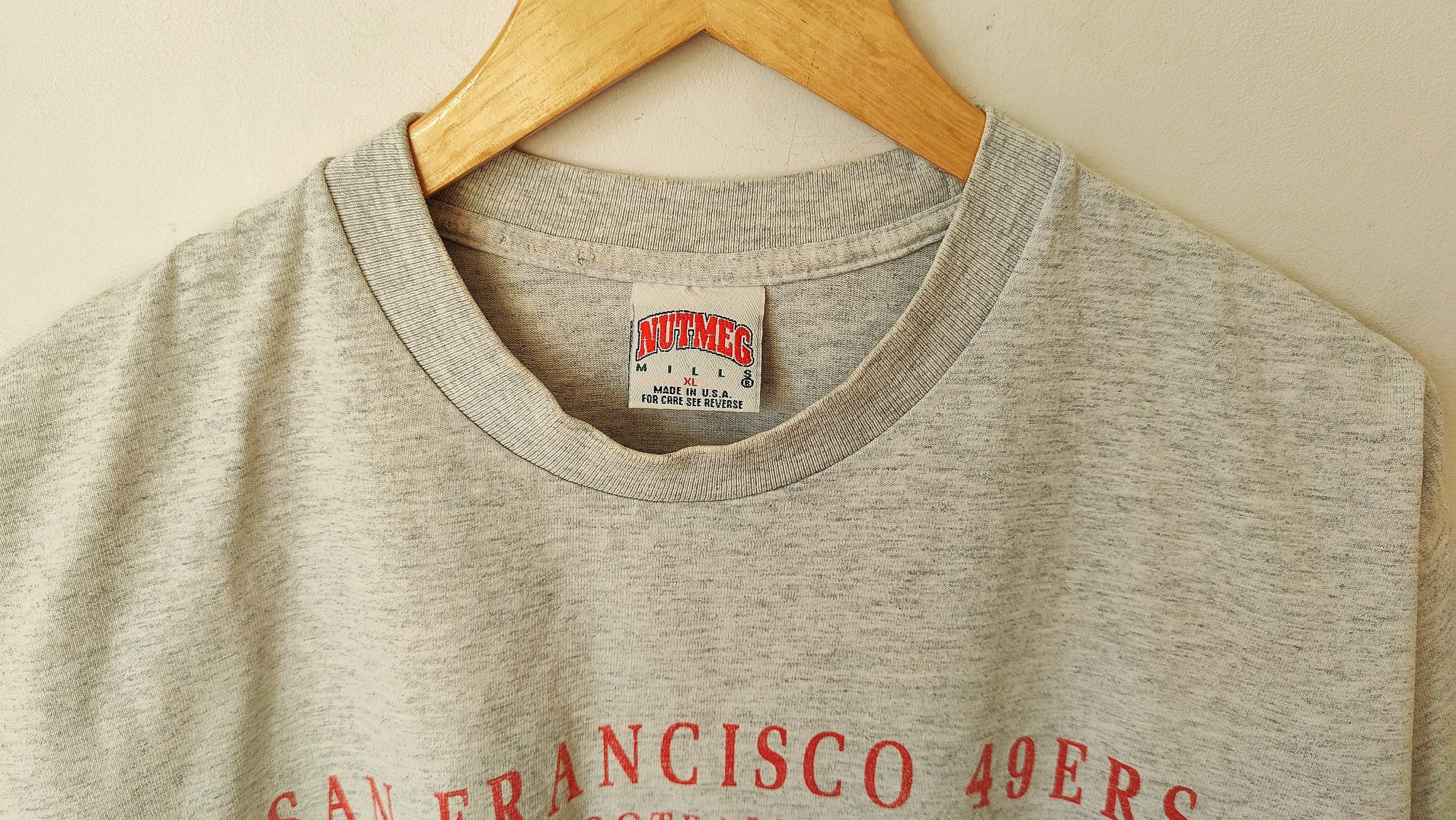 NFL San Francisco 49ers x Nutmeg Mills Vintage NFL 90s Tshirt Size US XL / EU 56 / 4 - 2 Thumbnail