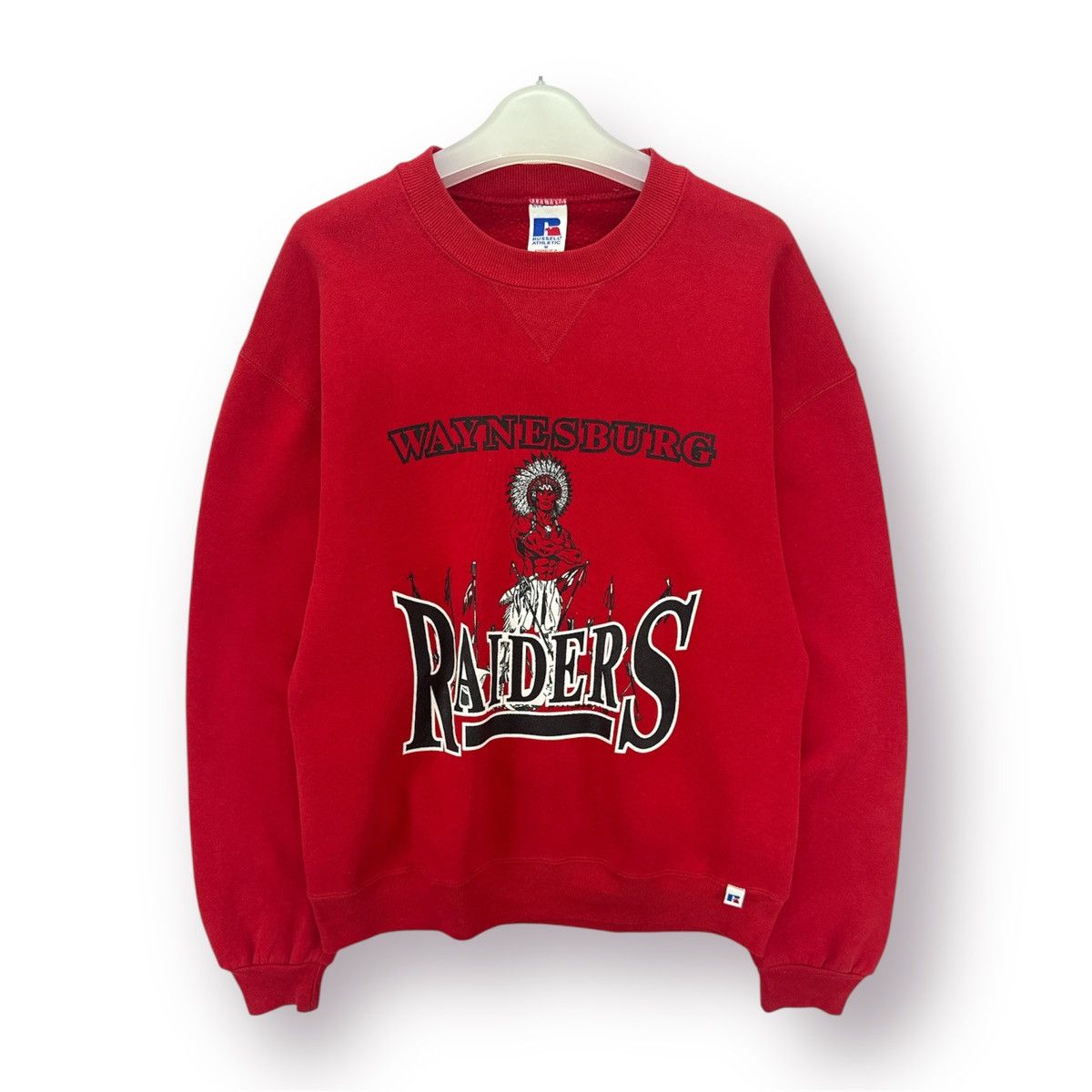 Russell Athletic 🔥 90's Russell Waynesburg Raiders Red Big Logo College USA Size US M / EU 48-50 / 2 - 1 Thumbnail