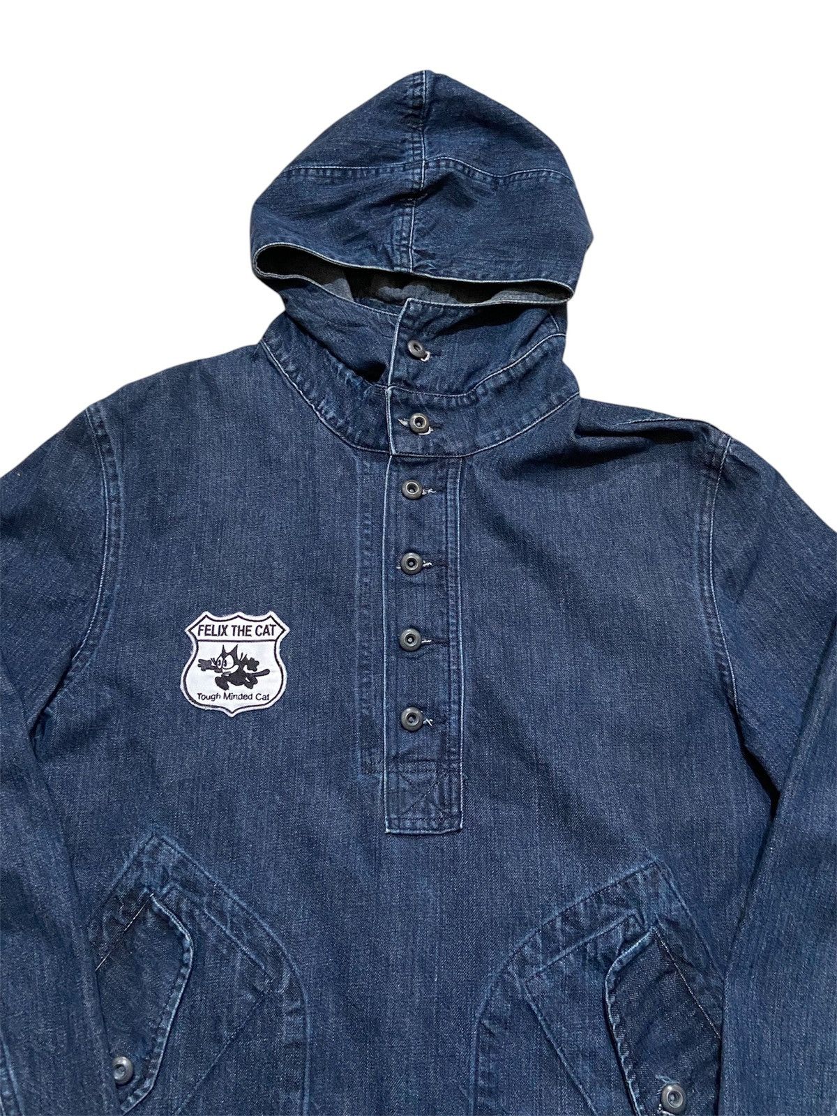 Felix × Schott Denim Hoodie Schott / Perfecto Brand Size US XL / EU 56 / 4 - 2 Thumbnail
