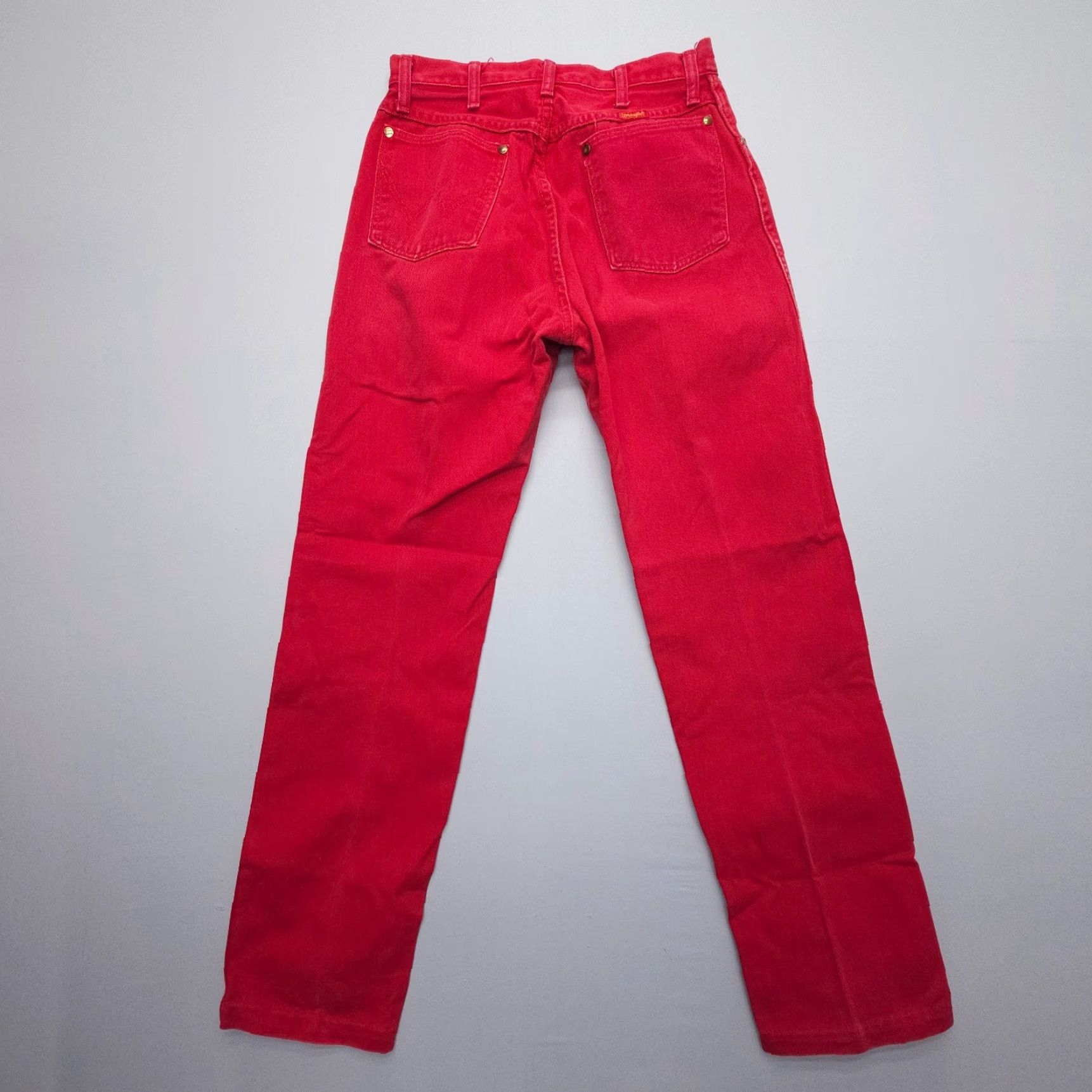 Wrangler VINTAGE Wrangler Cowboy Cut Jeans Womens 11 Red Denim 100% Cotton Western 5-Pocket Size 32" / US 10 / IT 46 - 2 Thumbnail