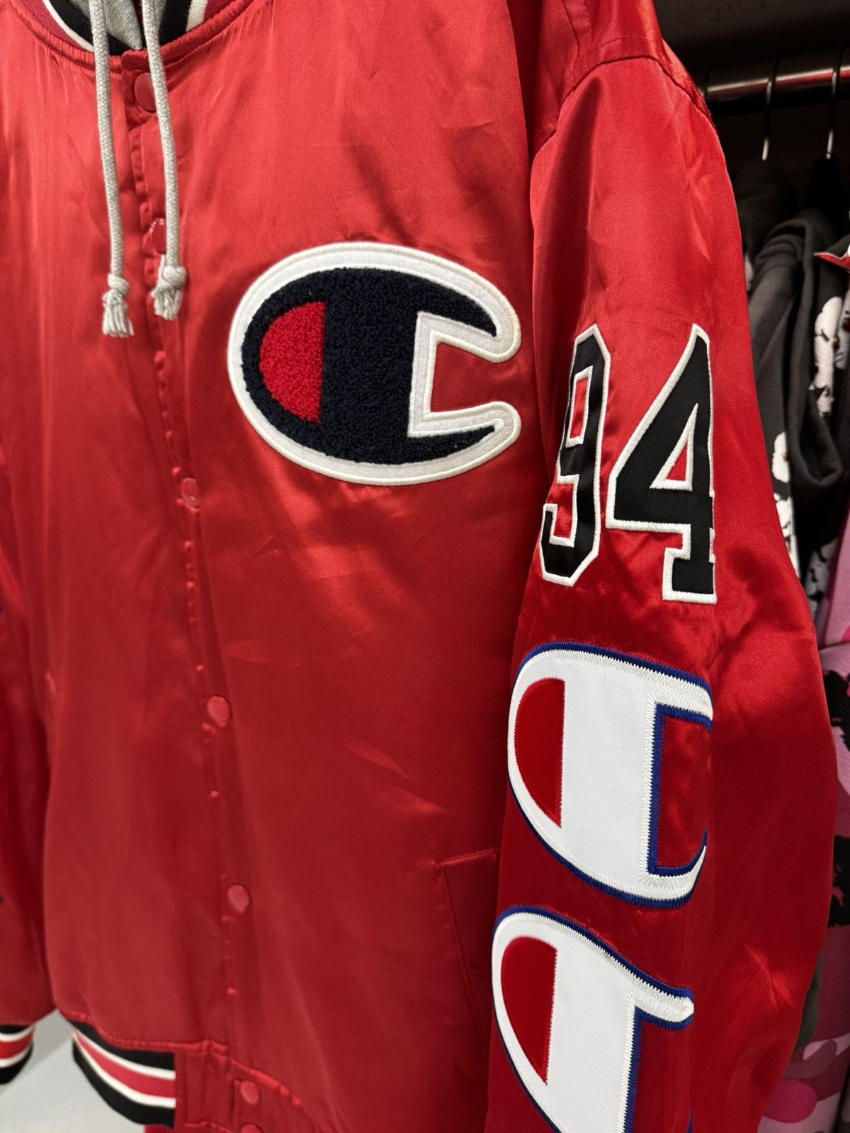 Champion × Supreme Supreme Champion Satin Varsity Bomber Size US L / EU 52-54 / 3 - 3 Thumbnail