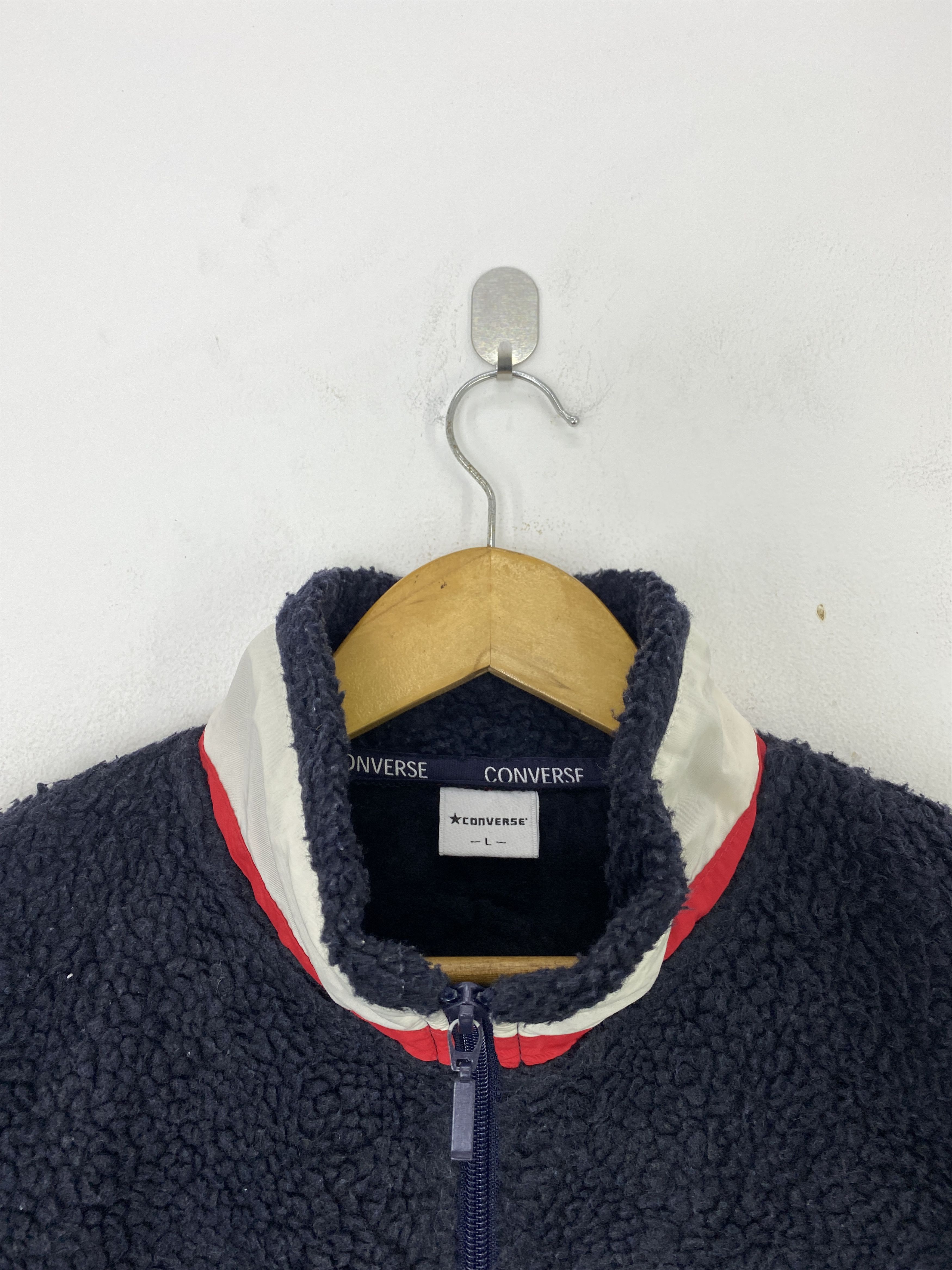 Converse Vintage Converse Fleece Zipper Jacket JA0144 Size US L / EU 52-54 / 3 - 5 Thumbnail