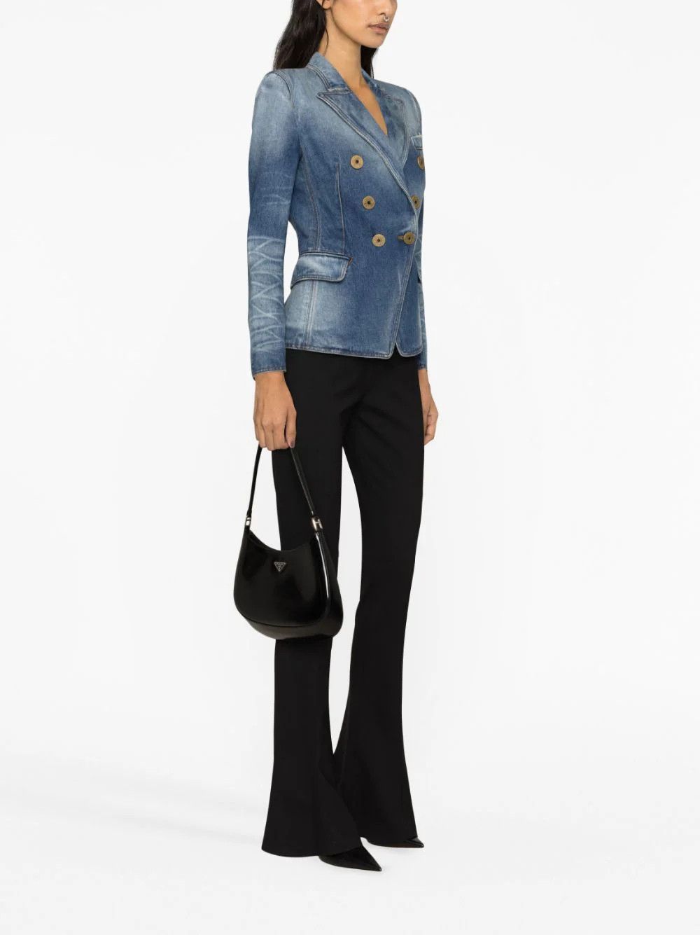 Balmain o1w1db10624 Denim Jacket in Blue Size M / US 6-8 / IT 42-44 - 4 Thumbnail