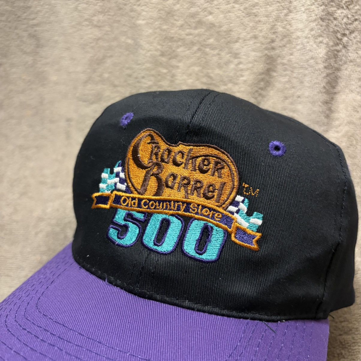 NASCAR Vintage 90s Cracker Barrel 500 NASCAR SnapBack Hat Sports Size ONE SIZE - 3 Thumbnail