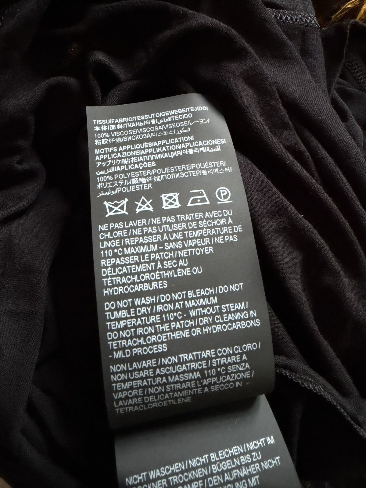 Saint Laurent Paris Saint Laurent black embroidered logo viscose t shirt BNWT XL Size US M / EU 48-50 / 2 - 8 Thumbnail