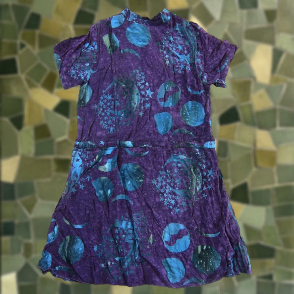 Vintage VINTAGE La Luna Loca Shirt Dress M Size 32" / US 10 / IT 46 - 1 Thumbnail