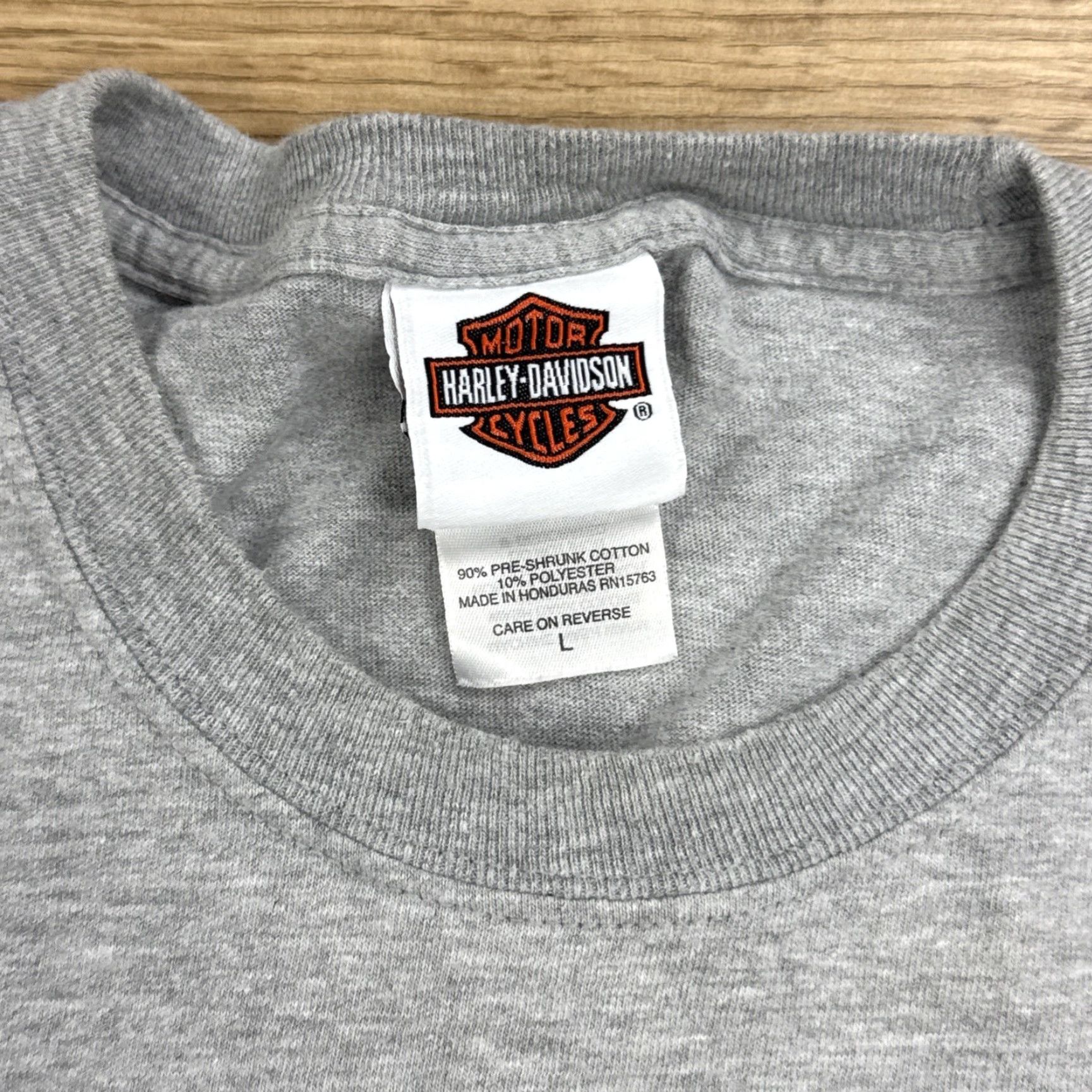 Harley Davidson VINTAGE Harley-Davidson Gray Pocket T Shirt Ride Hard L Men Shirt Smoker Mountain TN 90s? Size US L / EU 52-54 / 3 - 3 Thumbnail