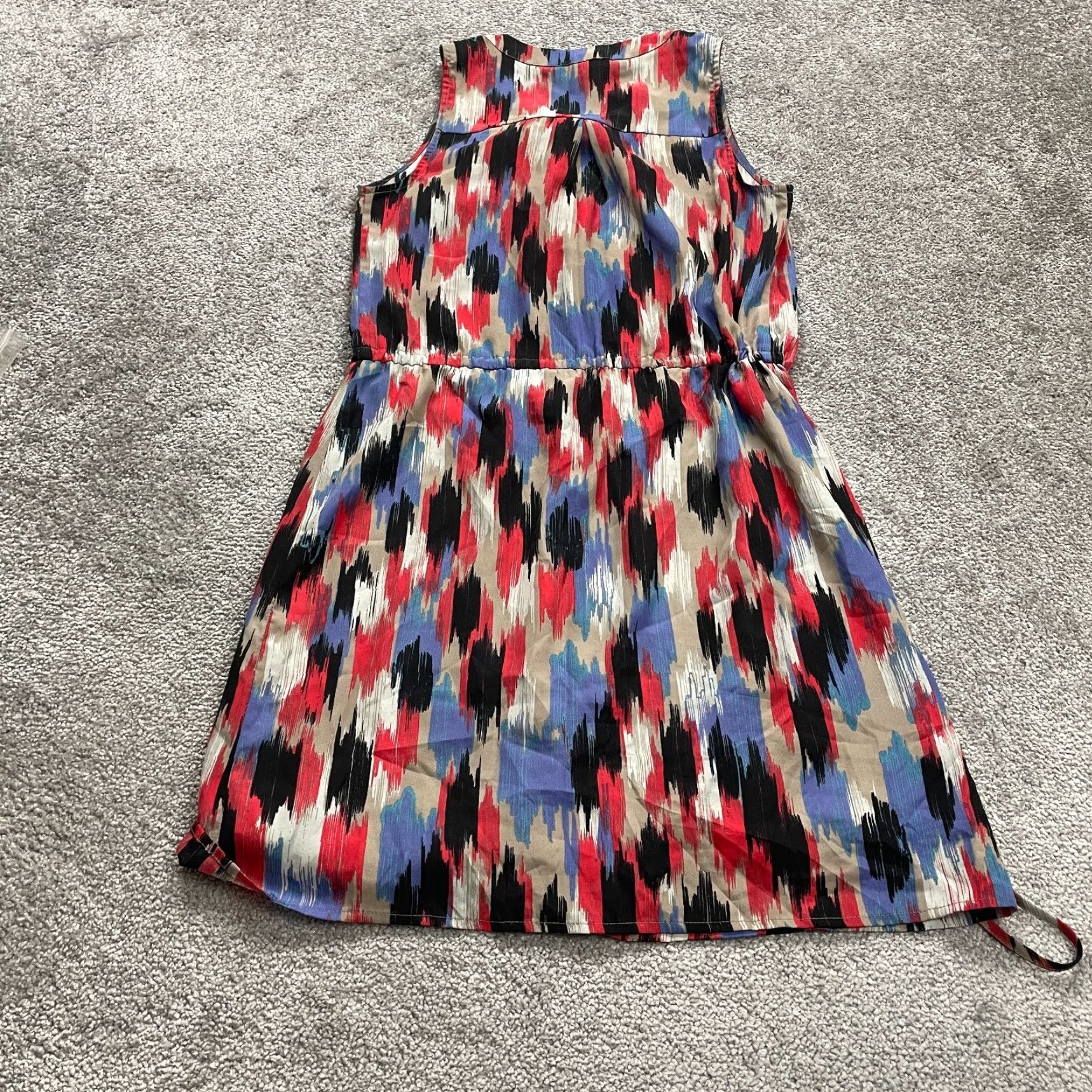 AQUA Aqua By Bloomingdale's Dress Women XS Multi Sleeveless Button Down Belted Sheath Size XS / US 0-2 / IT 36-38 - 2 Thumbnail