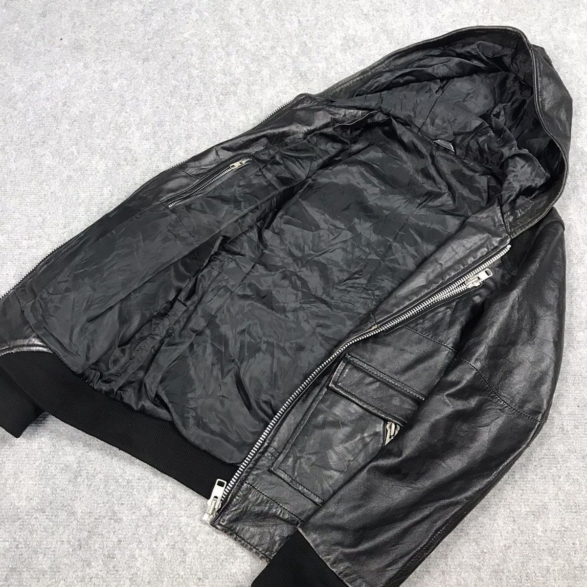14th Addiction × If Six Was Nine LEATHER ZIPPER HOODIES JACKET PUNK LGB STYLE JACKET Size US S / EU 44-46 / 1 - 10 Thumbnail