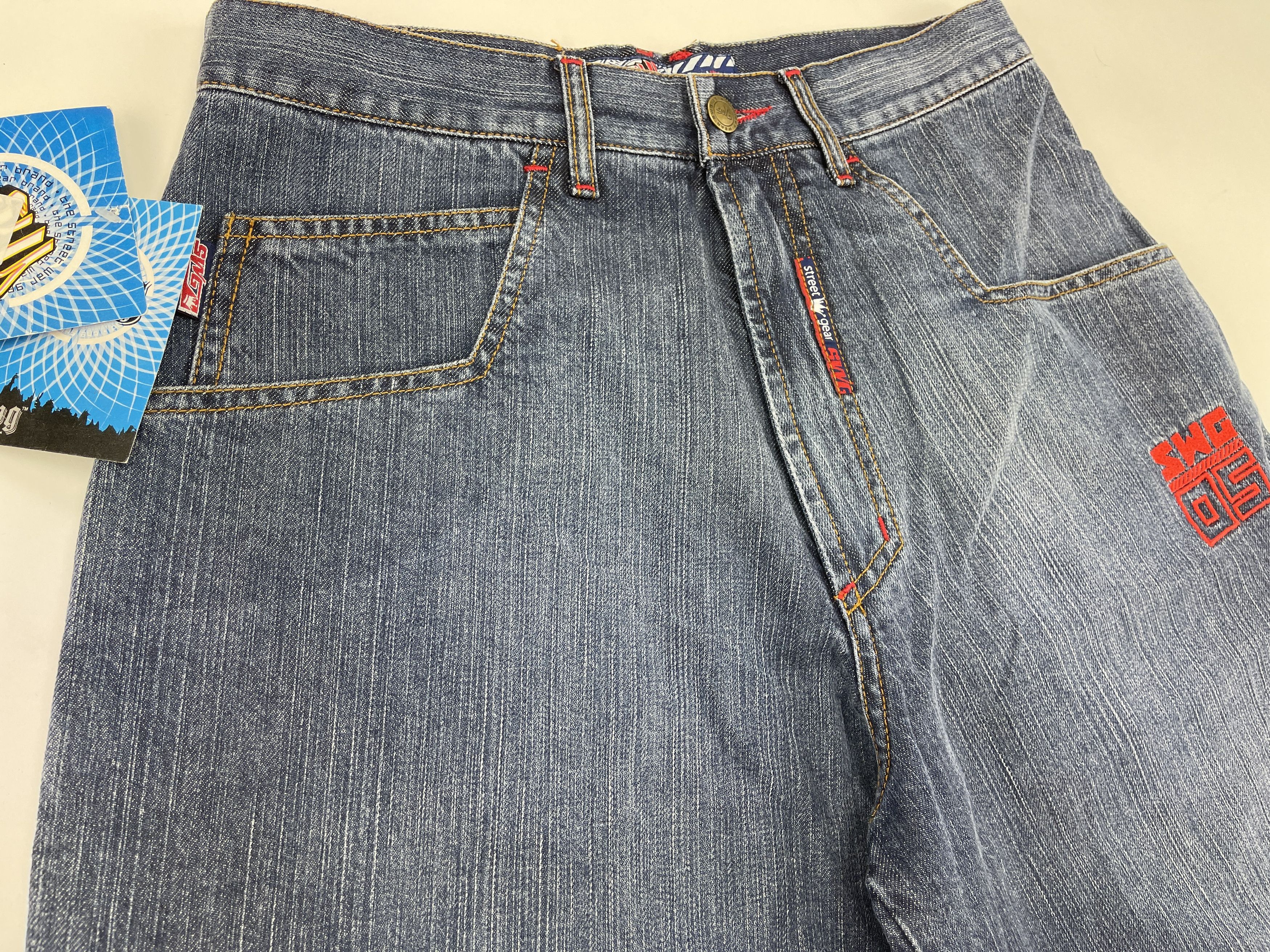 Vintage SWG Street War Gear jeans shorts vintage hip hop 90s size 30 Size US 30 / EU 46 - 11 Thumbnail
