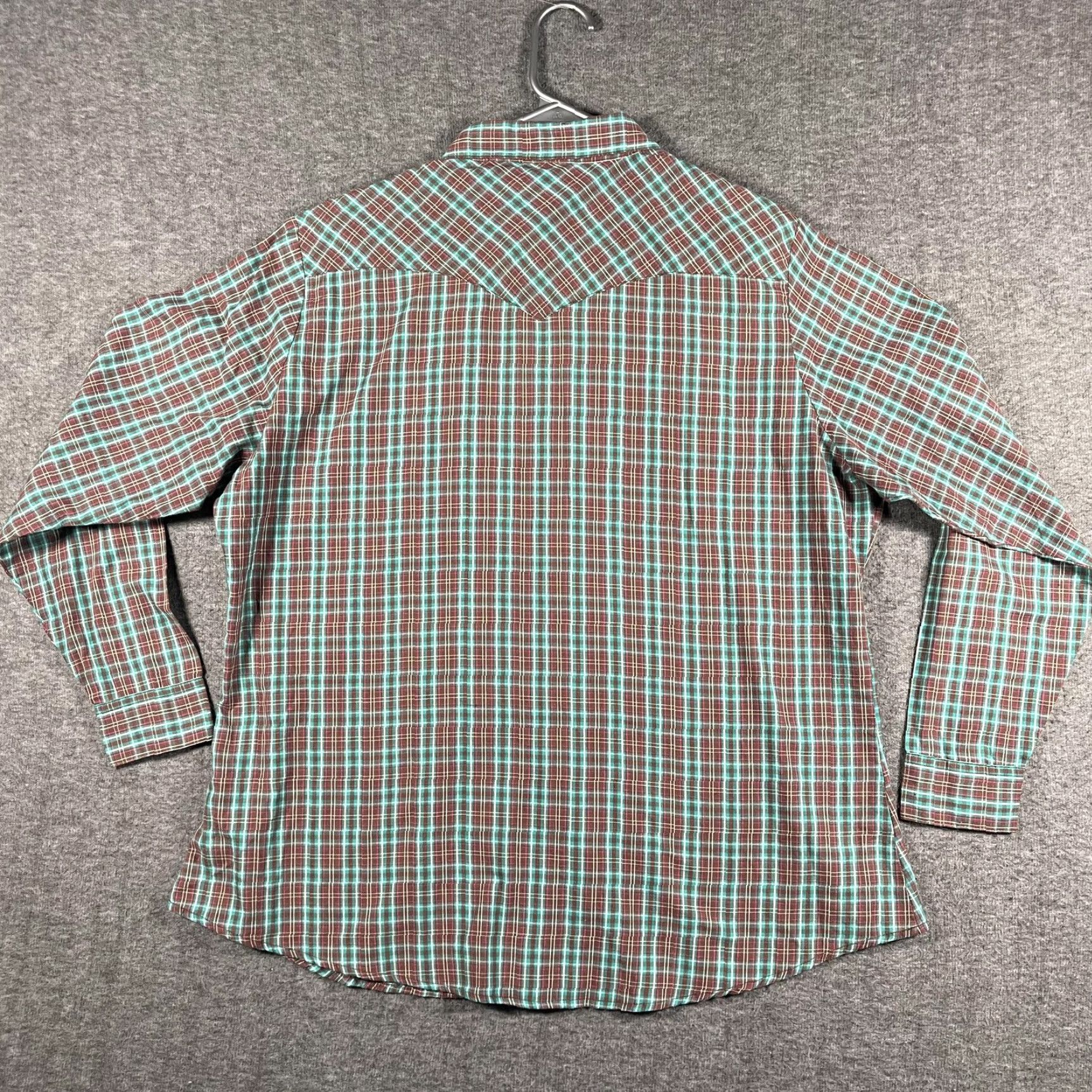 Wrangler VINTAGE Wrangler Shirt Womens 2XL Blue Brown Plaid Western Pearl Snap Long Sleeve Cowboy Size XXL / US 16-18 / IT 52-54 - 3 Thumbnail