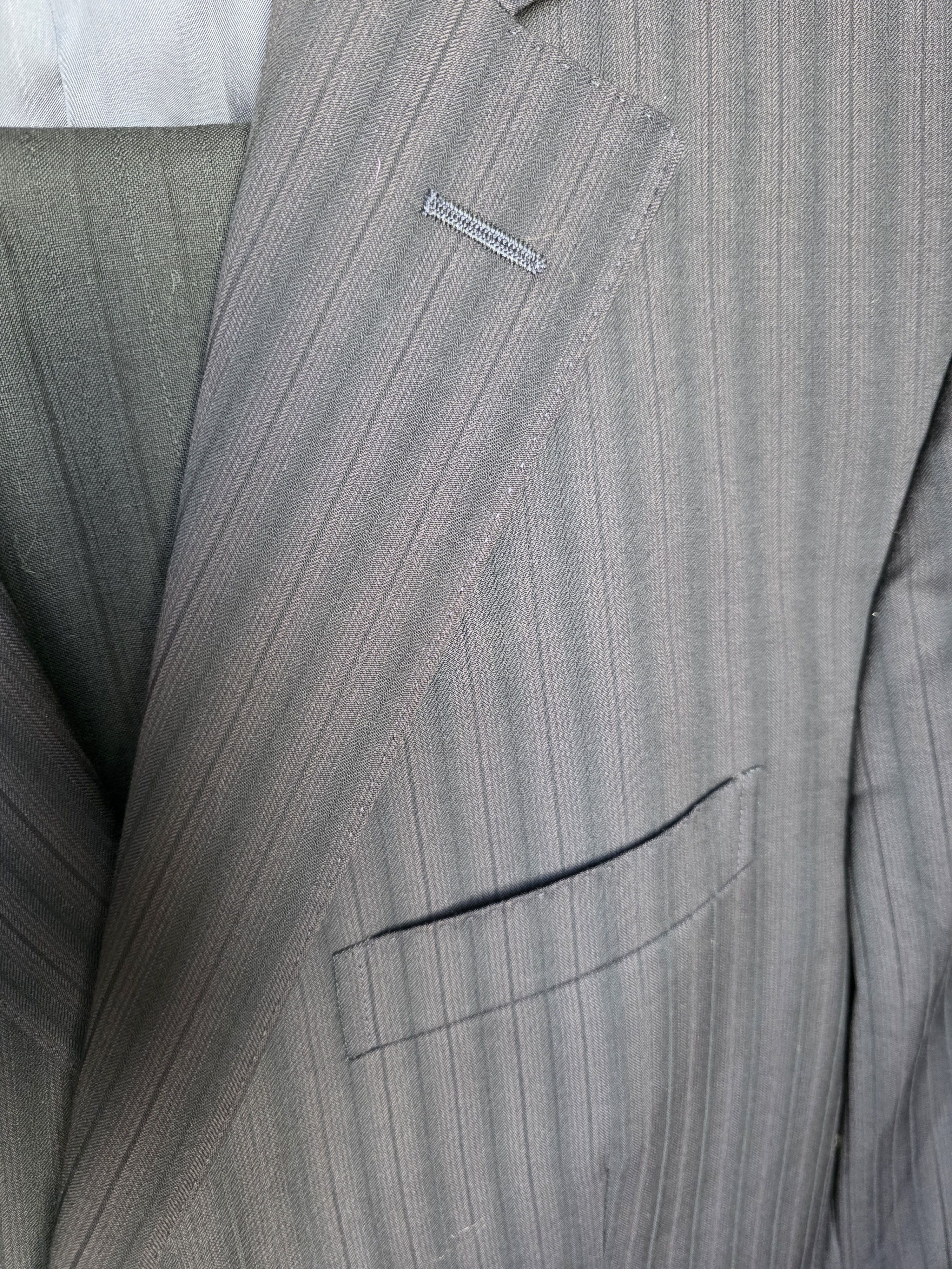 Ermenegildo Zegna Ermenegildo Zegna Tailored Suit – Black Subtle Stripes Size 40R - 2 Thumbnail