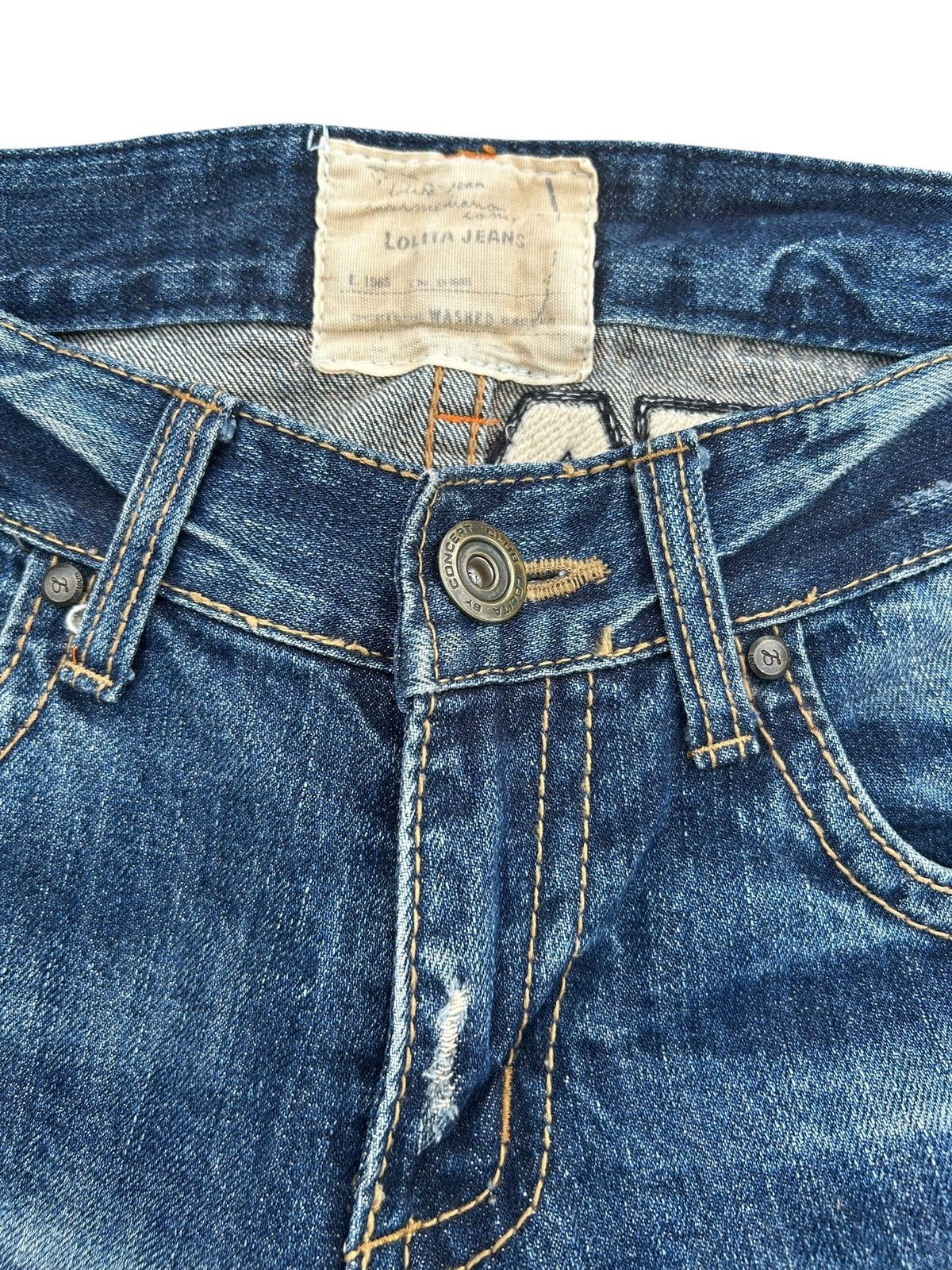 Kapital YOSHITOMO NARA LOLITA Exotic Vintage Distressed Denim Jeans Size US 33 - 7 Thumbnail