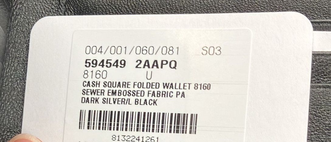 Balenciaga o1bcso1str1124 Size: OS / Square Cash Folded Wallet Silver Size ONE SIZE - 7 Thumbnail
