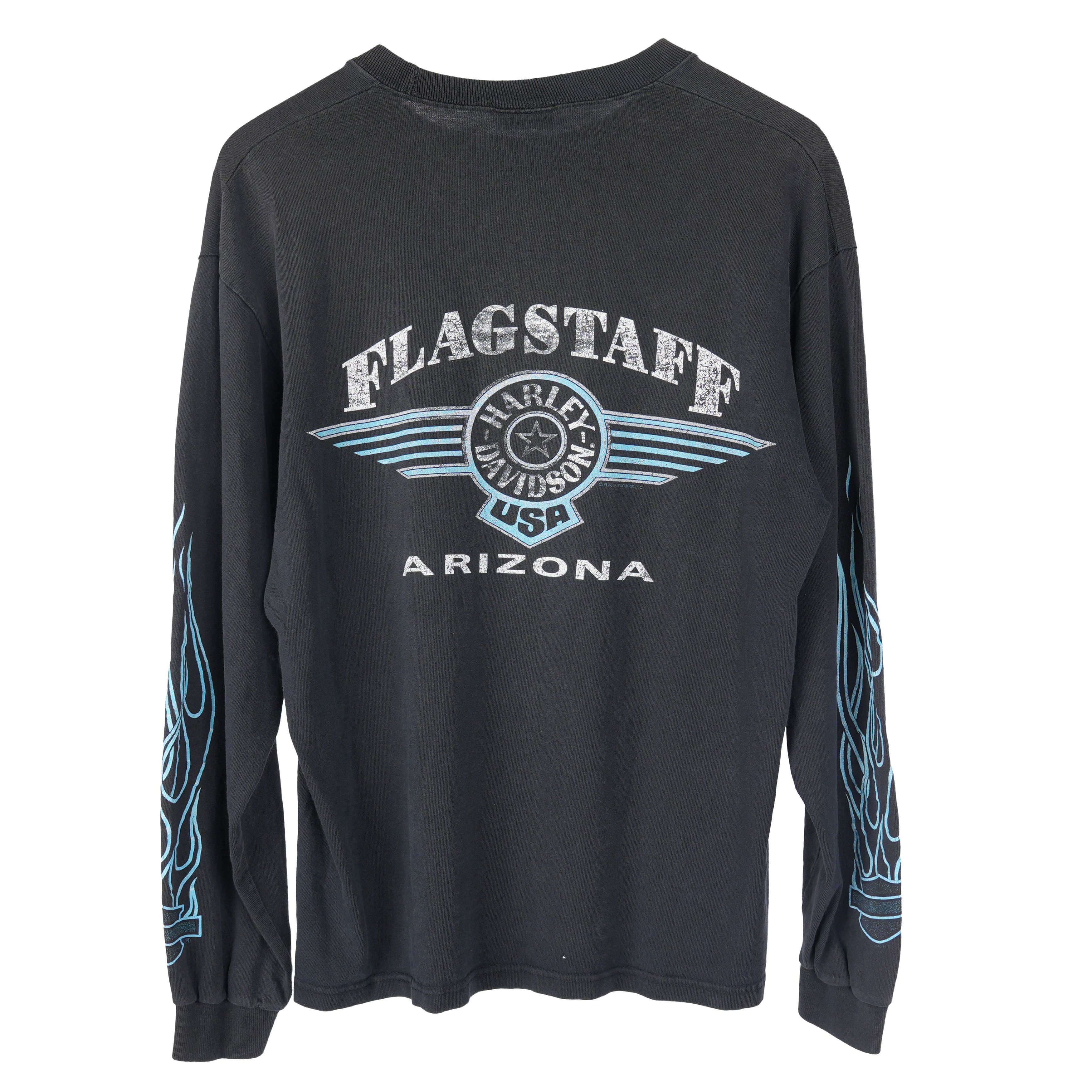 Vintage VINTAGE SKULL BLUE FLAME LONG SLEEVE T SHIRT HARLEY DAVIDSON Size US M / EU 48-50 / 2 - 2 Thumbnail