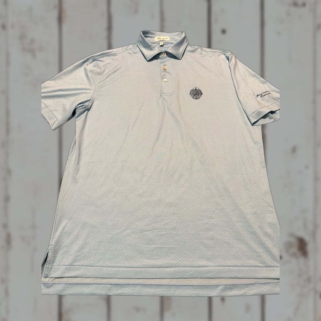 Peter Millar Peter Millar Polo Mens Medium Blue Golf Bedminster Trump National Summer Comfort Size US M / EU 48-50 / 2 - 1 Thumbnail