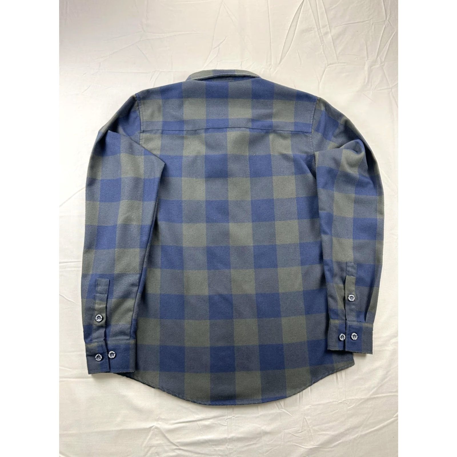 Vintage Dixxon Flannel Shirt Women’s Medium Blue Gray Plaid 0 Dark 30 Button Long Sleeve Regular M Womens Blue Gray Buffalo Plaid Ladies Shirt Size M / US 6-8 / IT 42-44 - 4 Thumbnail