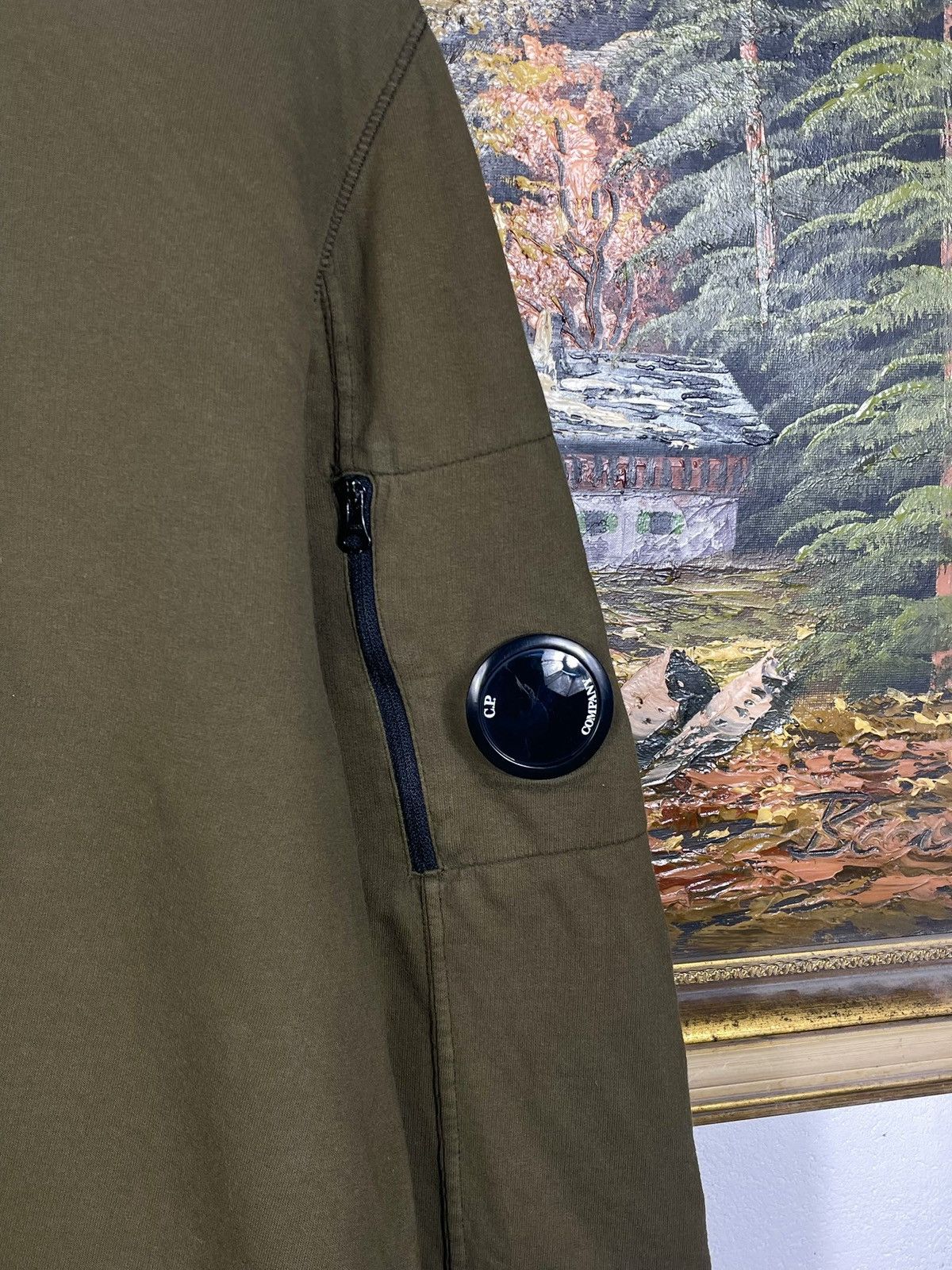 C.P. Company × Massimo Osti × Vintage C.P. Company Green Hoodie Sweatshirt Vintage Y2k Arms Lens Size US M / EU 48-50 / 2 - 6 Thumbnail