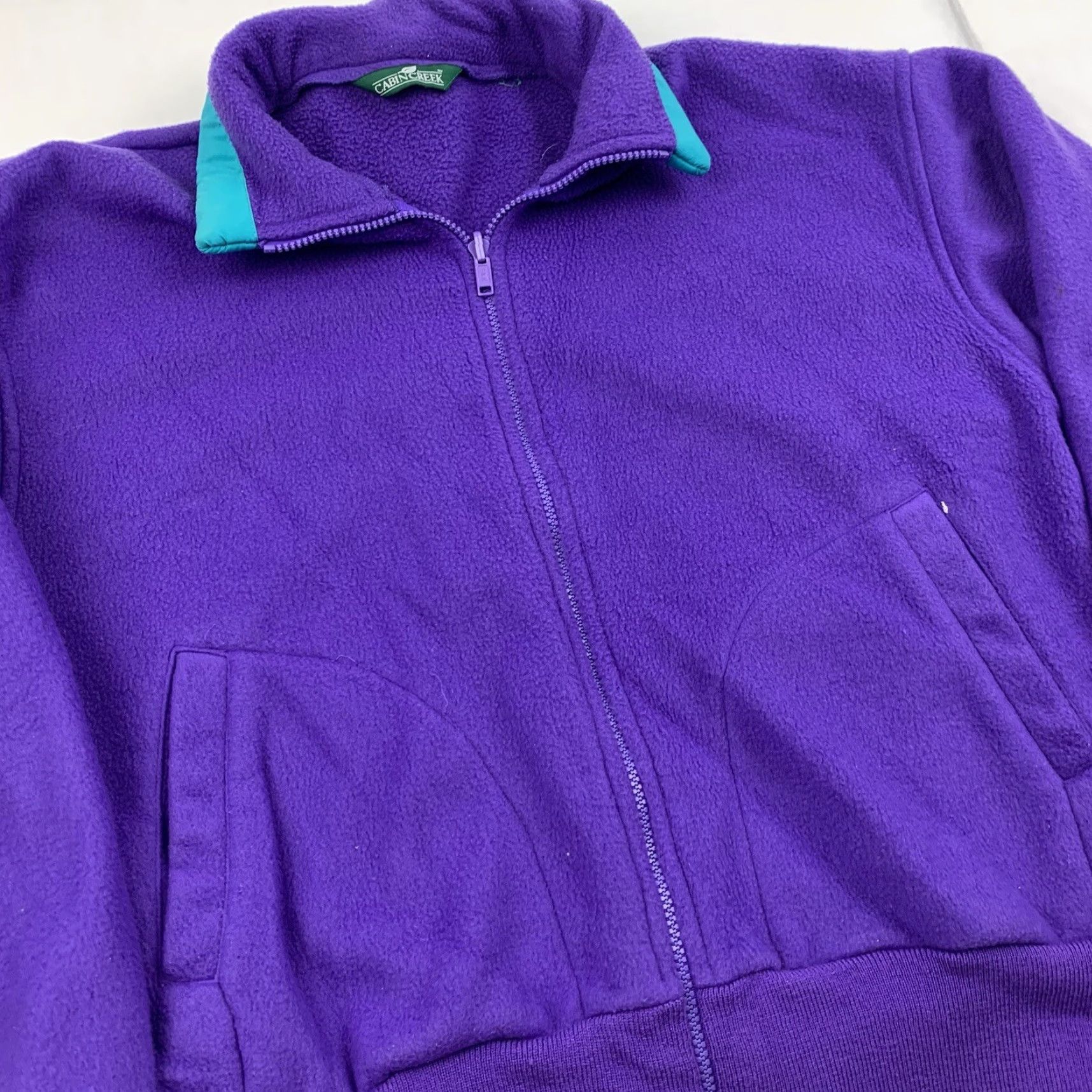Vintage VINTAGE Cabin Creek Jacket Womens Medium Purple Fleece Full Zip Outdoors Size M / US 6-8 / IT 42-44 - 2 Thumbnail