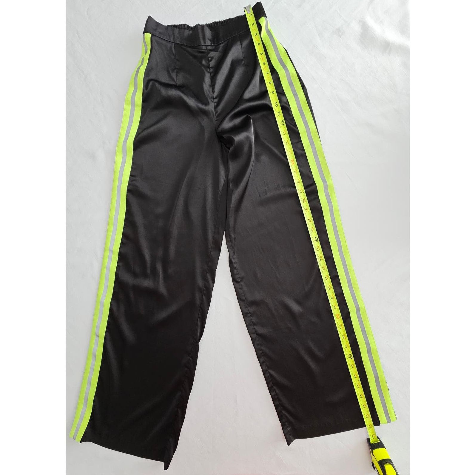 I.AM.GIA I.AM.GIA Black Wide Leg Pull-On Neon Stripe Silky Pants M Size 30" / US 8 / IT 44 - 3 Thumbnail