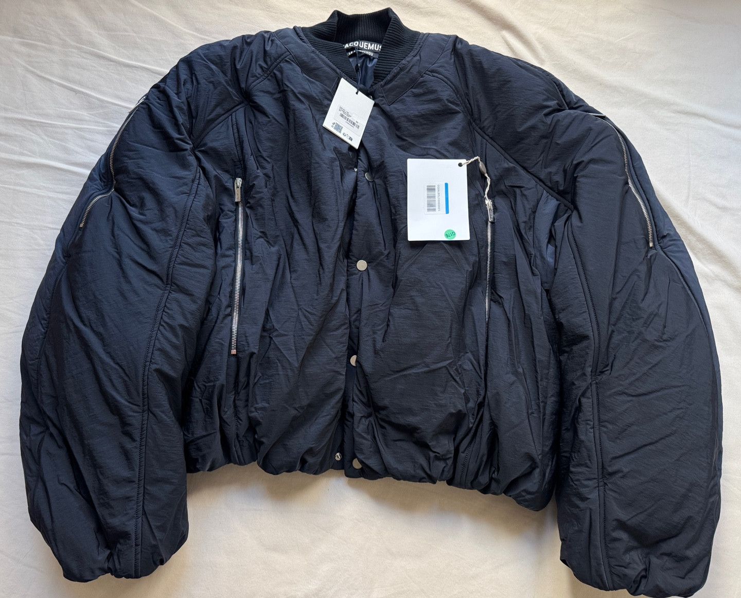 Jacquemus Jacquemus Croissant puffer bomber jacket Dark Navy Size US L / EU 52-54 / 3 - 2 Thumbnail
