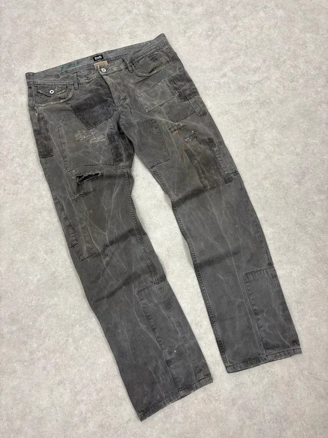 Dolce & Gabbana AW2010 Dolce & Gabbana Grey Multi Pockets Avant-Garde Pants Size US 37 - 5 Thumbnail