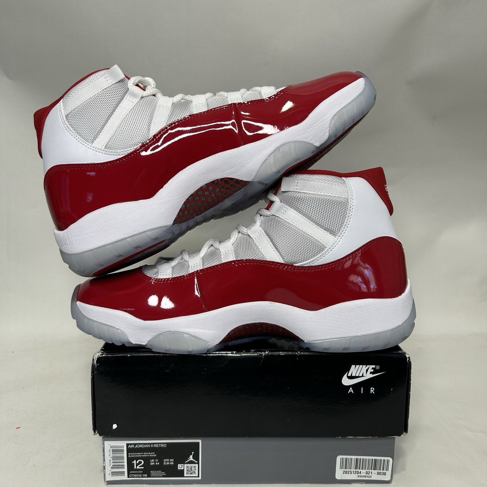 Jordan Brand Nike Air Jordan 11 High Retro “Cherry/Varsity Red White” Size US 12 / EU 45 - 3 Thumbnail