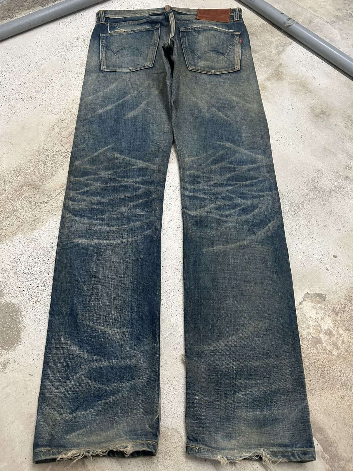Edwin Vintage Edwin Selvedge Mud Washed Clawn Marks Size US 33 - 2 Thumbnail