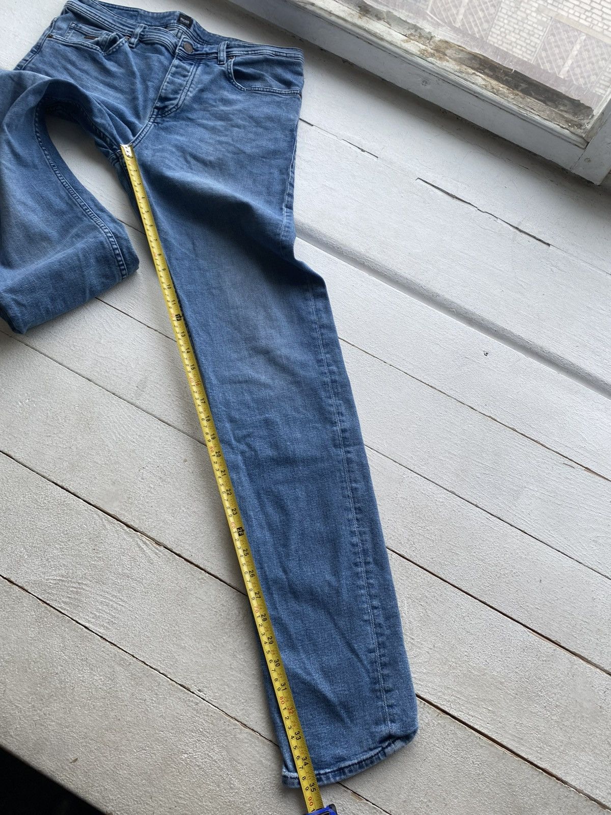 Hugo Boss 00s BOSS Hugo Boss Slim Fit Blue Jeans Light Wash Denim Size US 32 / EU 48 - 18 Thumbnail