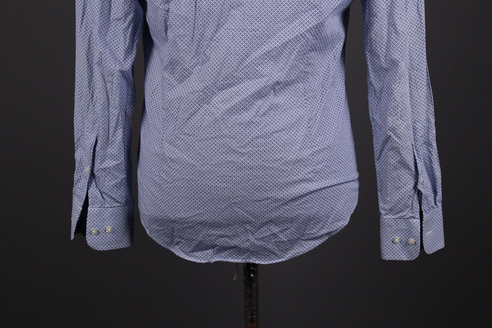 Designer Bottega del Sarto Slim Fit Blue Button Down Shirt Size 39 Size US M / EU 48-50 / 2 - 7 Thumbnail