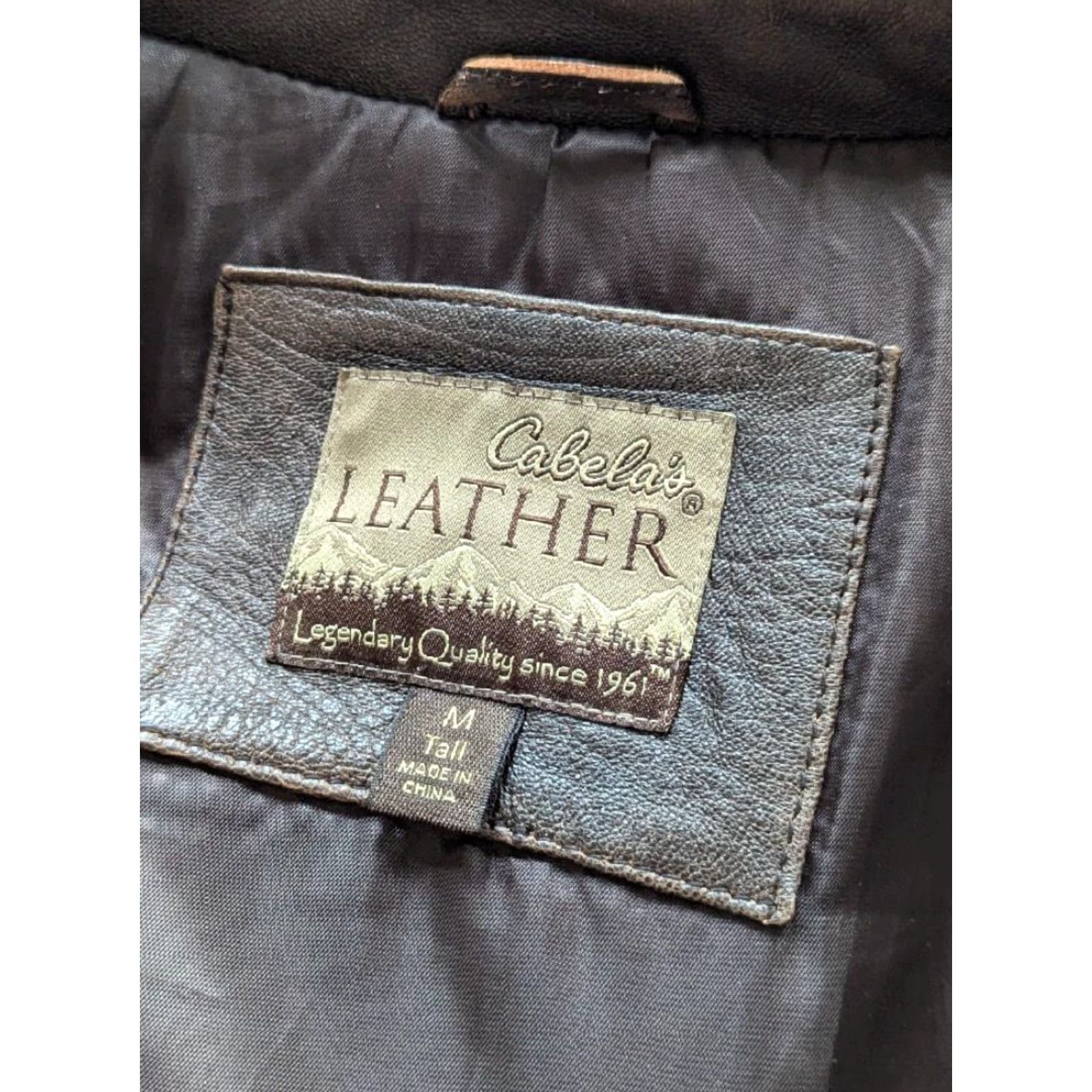 Vintage VINTAGE CABELA'S Bomber Jacket Mens MTALL Brown Leather Coat - Cowhide 42-44 Chest Vintage Leather Coat Mens M-Tall Brown Bomber Jacket Cabela's Size US M / EU 48-50 / 2 - 7 Thumbnail