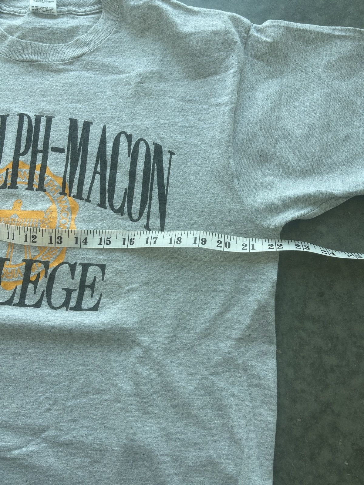 Fruit Of The Loom × Vintage Vintage 90s Randolph Macon College Graphic Tee Size US XL / EU 56 / 4 - 5 Thumbnail