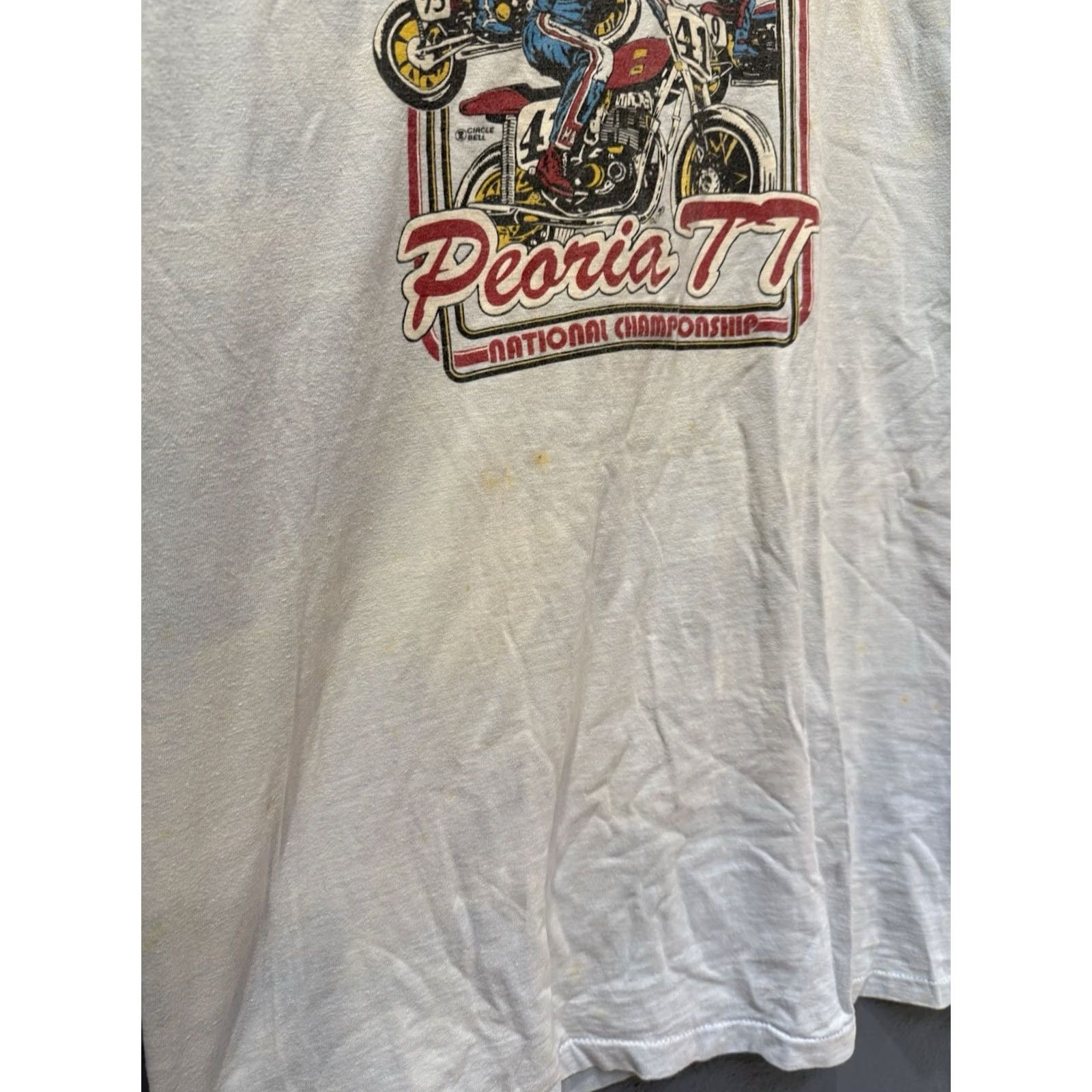 Hanes VINTAGE Peoria National Championship AMA Racing Blue Tee XL Mens Men’s Shirt 80s Size US XL / EU 56 / 4 - 5 Thumbnail