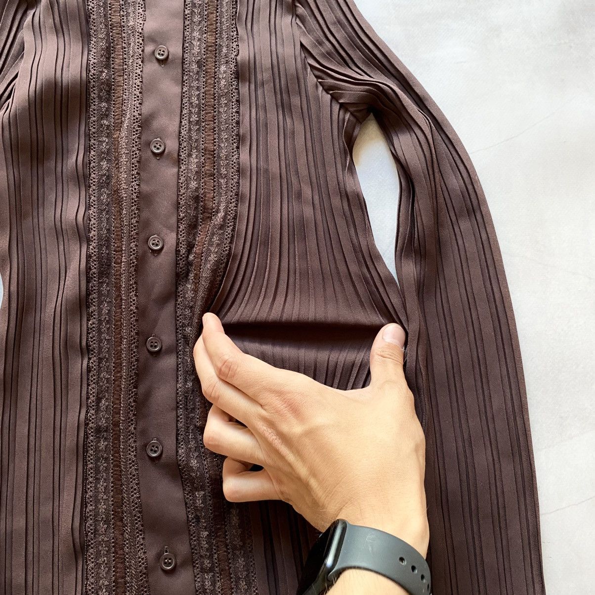Pleats Please Issey Miyake Vintage Issey Miyake Pleats Please Style Button Down Shirt Size S / US 4 / IT 40 - 5 Thumbnail