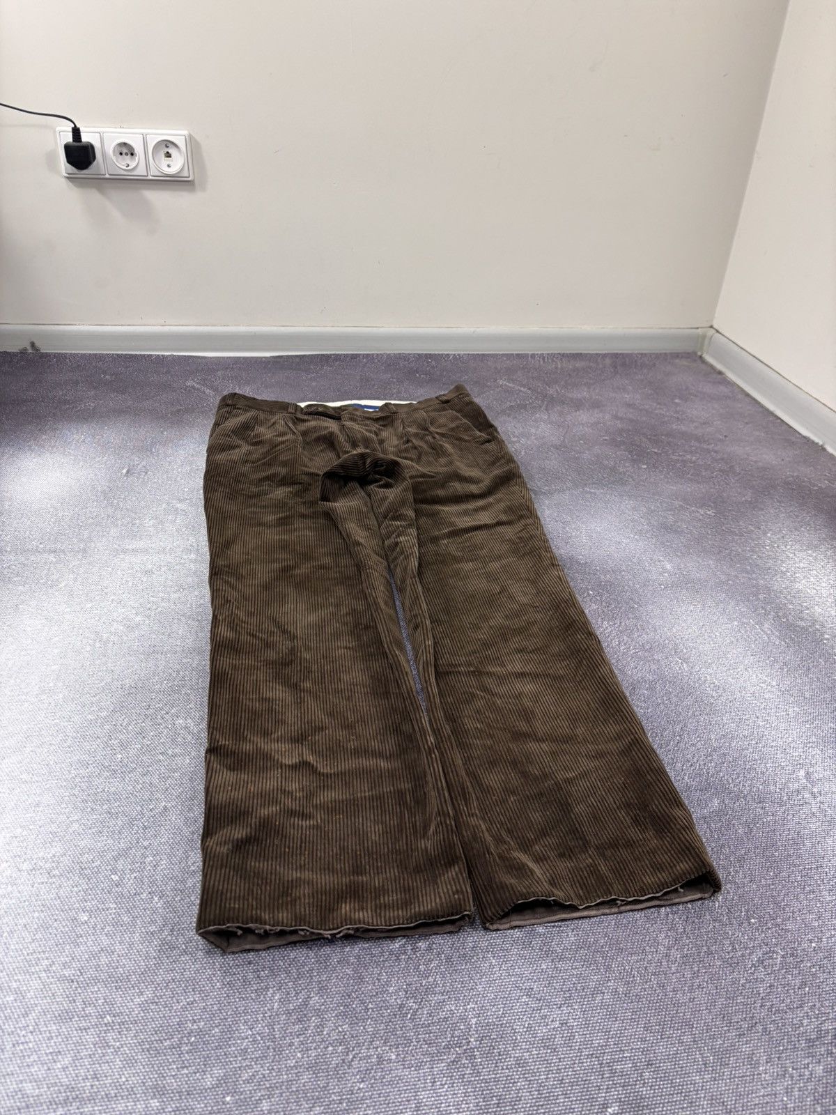 SCABAL Scabal Men’s Brown Cotton Blend Corduroy Pants Trousers Size US 34 / EU 50 - 3 Thumbnail