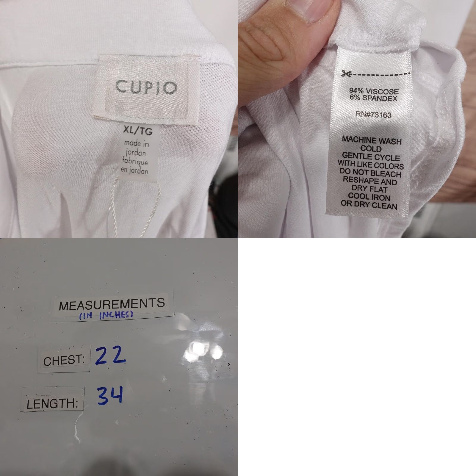 Vintage VINTAGE Cupio Women's Shirt XL White Blouse Tunic Long Sleeve Button Up Classic Minimalist Seasonal Women's Size XL / US 12-14 / IT 48-50 - 8 Thumbnail