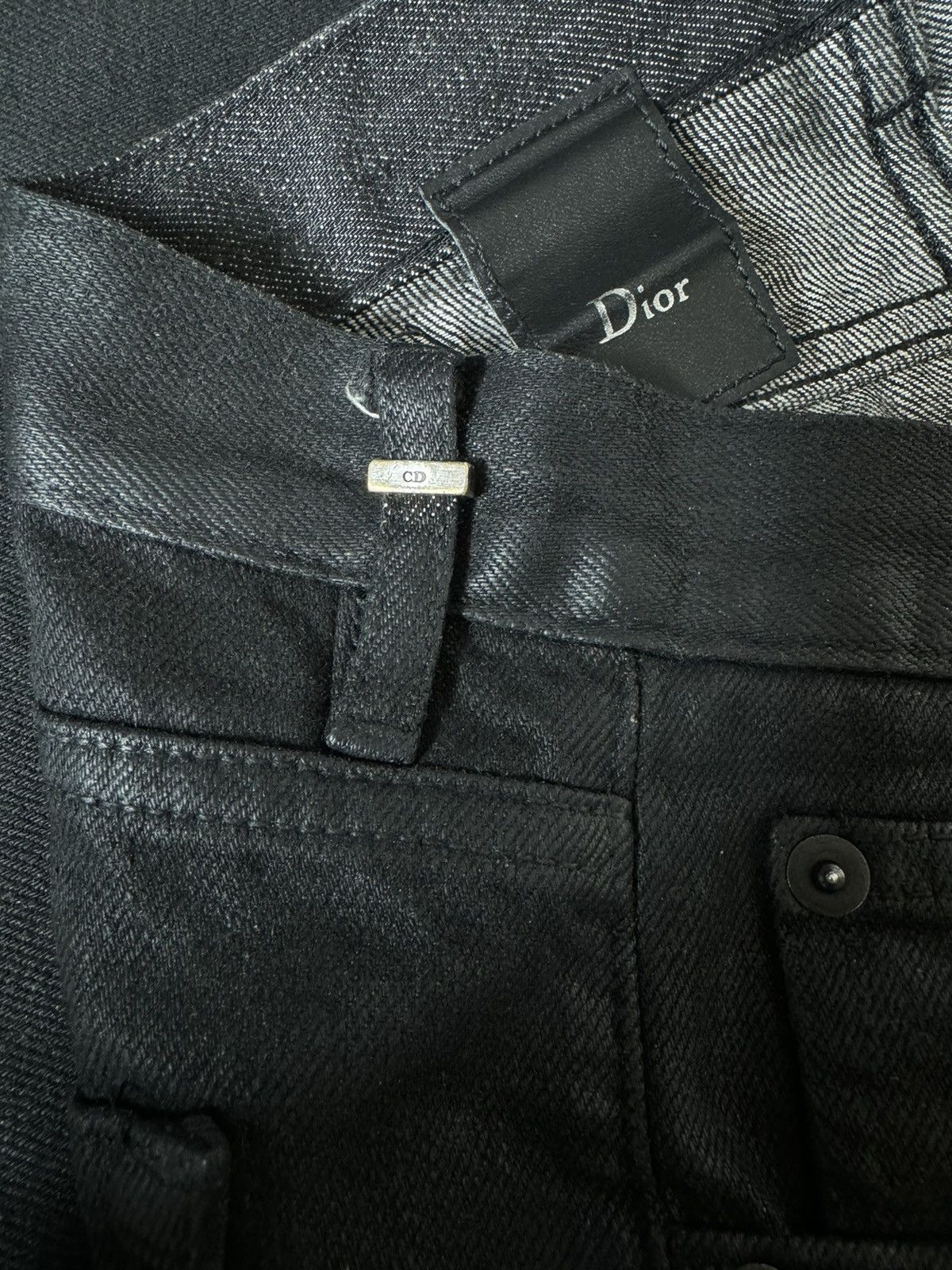 Dior × Hedi Slimane Dior SS04 Waxed Strip Denim Size US 29 - 6 Thumbnail