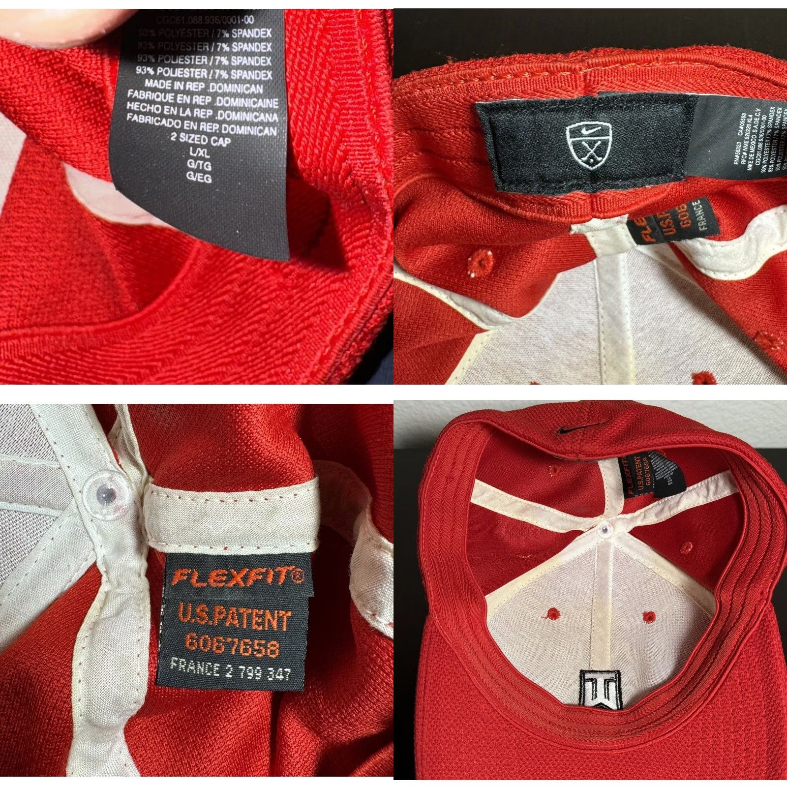 Nike Nike Tiger Woods Hat Cap Mens Large Red PGA Golf Flexfit TW Size ONE SIZE - 8 Thumbnail