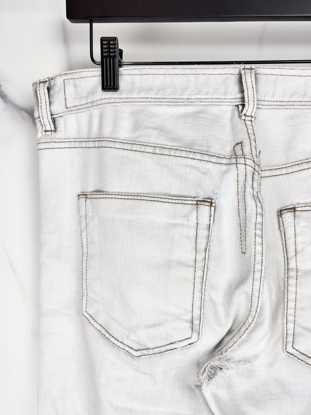 Rick Owens Rick Owens Archive Olmar Bleach White Detroit Denim Jeans Size US 36 / EU 52 - 6 Thumbnail