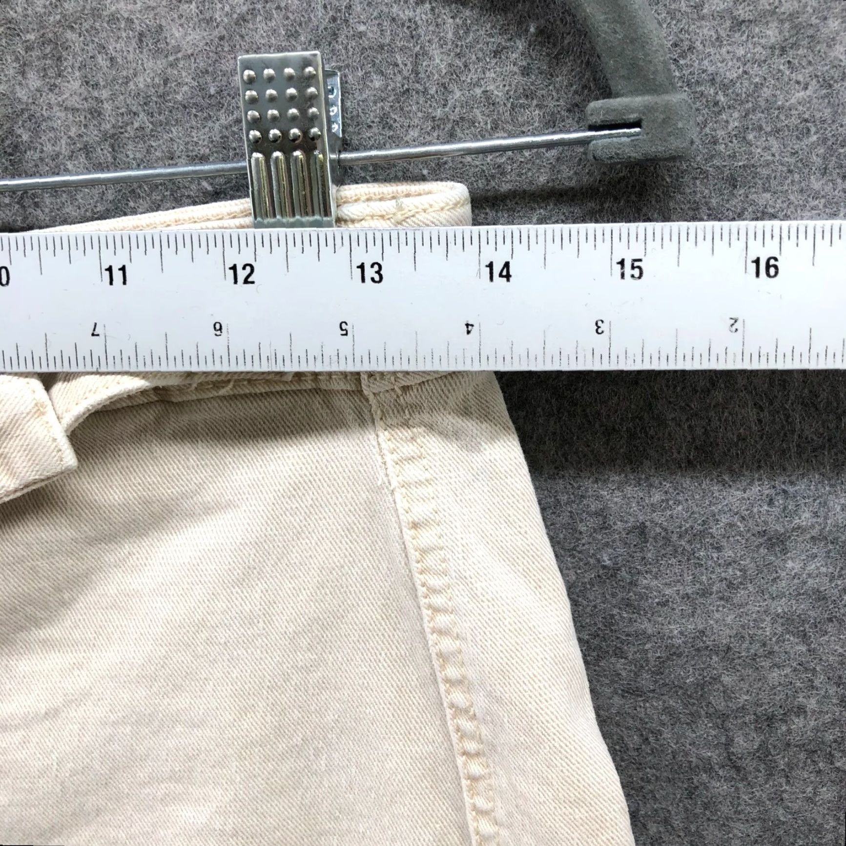 American Eagle Outfitters American Eagle Outfitters Skort Women 0 Beige Denim Wrap Mini Super Stretch Roll Cuff Size 25" / US 0 / IT 36 - 4 Thumbnail
