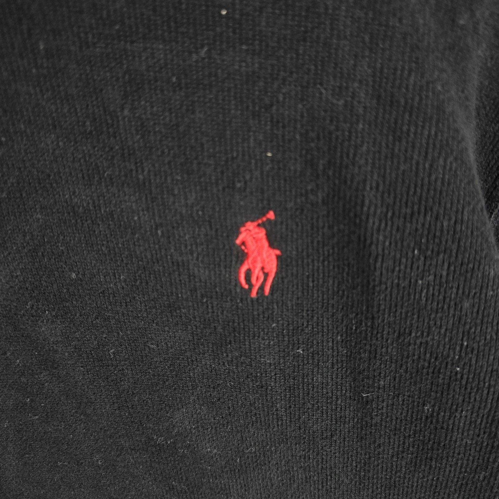 Polo Ralph Lauren Polo Ralph Lauren 1/4 Zip Sweater Size XL Black Red Pony Size US XL / EU 56 / 4 - 5 Thumbnail