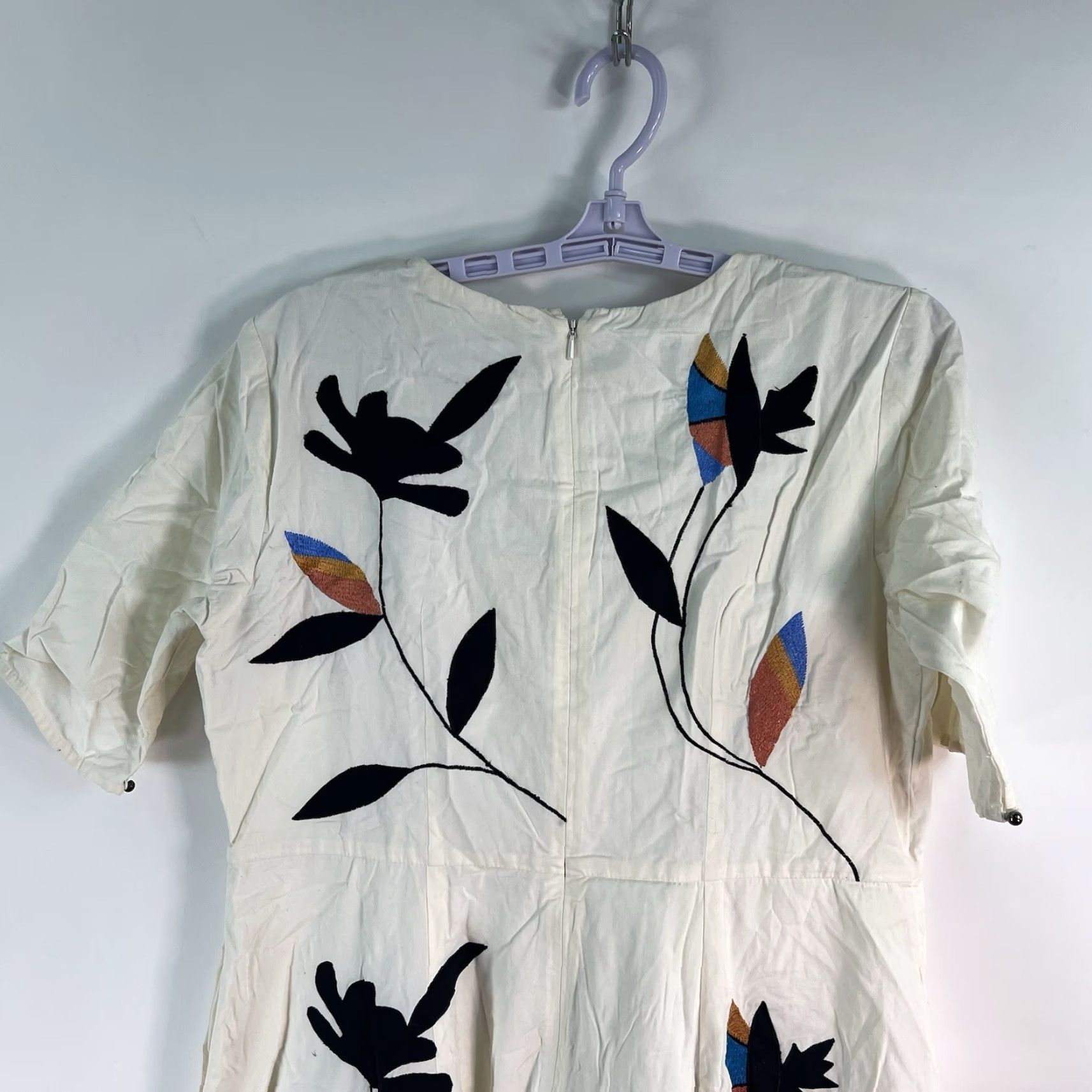 Vintage eShakti Floral Tiered Maxi Dress Embroidered SZ S Wayward Fancies Size S / US 4 / IT 40 - 7 Thumbnail