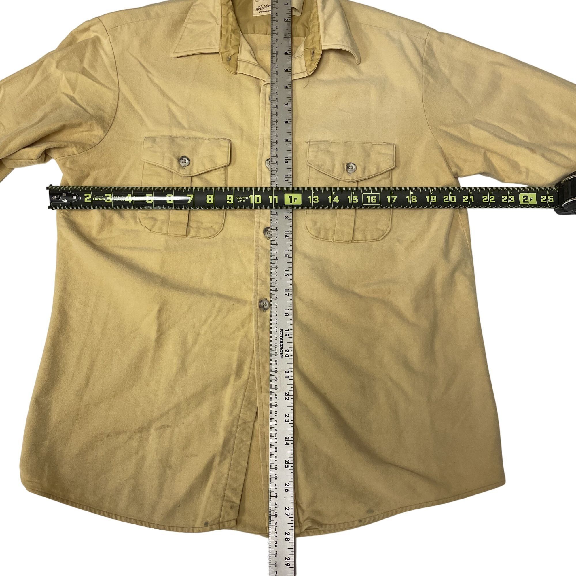 Sears Vtg Sears Fieldmaster Gold Beige HUNTING Outdoor Flannel Size US M / EU 48-50 / 2 - 9 Thumbnail
