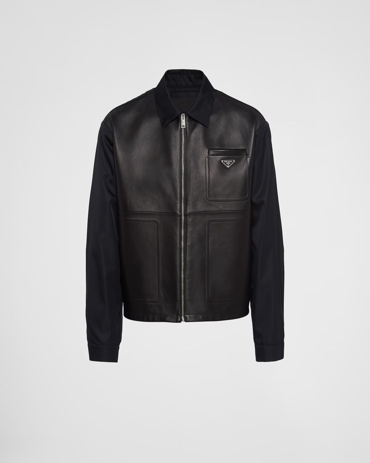 image of Prada Jacket Luna Rossa Bomber Logo Sgc182_1Wq8_F0002_S_231 in Black, Men's (Size Medium)